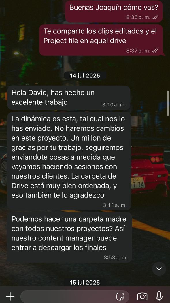 Reseña de cliente de eventos corporativos